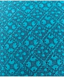 FIROZI BLUE  GEOMETRIC GEORGETTE FABRIC