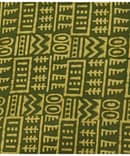 GREEN GEOMETRIC COTTON  DISCHARGE PRINT
