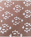 BROWN BUTTI COTTON DISCHARGE PRINT
