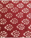 BROWN FLORAL COTTON DISCHARGE PRINT