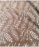 BROWN LEAF COTTON DISCHARGE PRINT