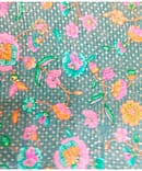 GREEN SEQUENCE FLOWER VISCOSE GEORGETTE EMBROIDERY