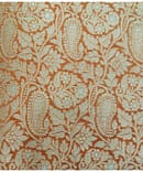 DARK ORANGE FLORAL BANARASI BROCADE