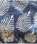 BLUE N WHITE LEAF INDIGO TIE DIE COTTON DISCHARGE PRINT