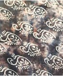 BROWN BUTTI COTTON DISCHARGE PRINT