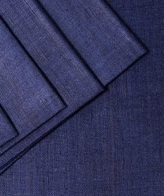 PURE DOUBLE MATKA SILK  PLAIN BLUE COLOUR FABRIC