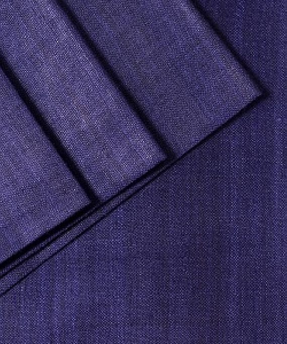PURE DOUBLE MATKA SILK  DARK BLUE PLAIN COLOUR FABRIC