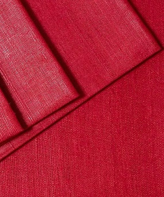 PURE DOUBLE MATKA SILK  RED  COLOUR PLAIN  FABRIC