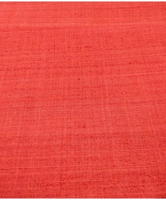 PURE DOUBLE MATKA SILK TOMATO RED PLAIN FABRIC