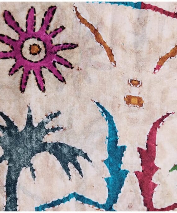 LIGHT BROWN MUSLIN SILK DIGITAL PRINT