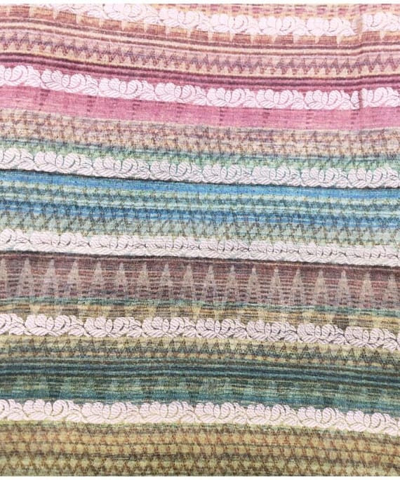 BROWN STRIPE CHINYA SILK FABRIC