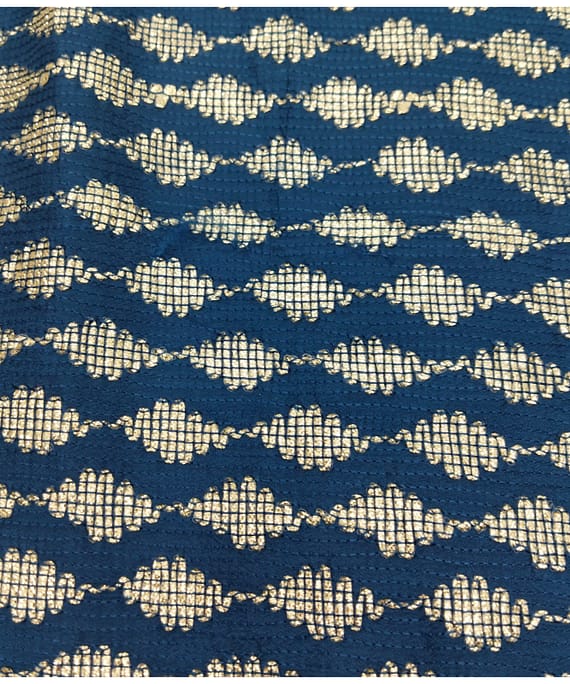 BLUE SEQUENCE CHINNON CHIFFON EMBROIDERY