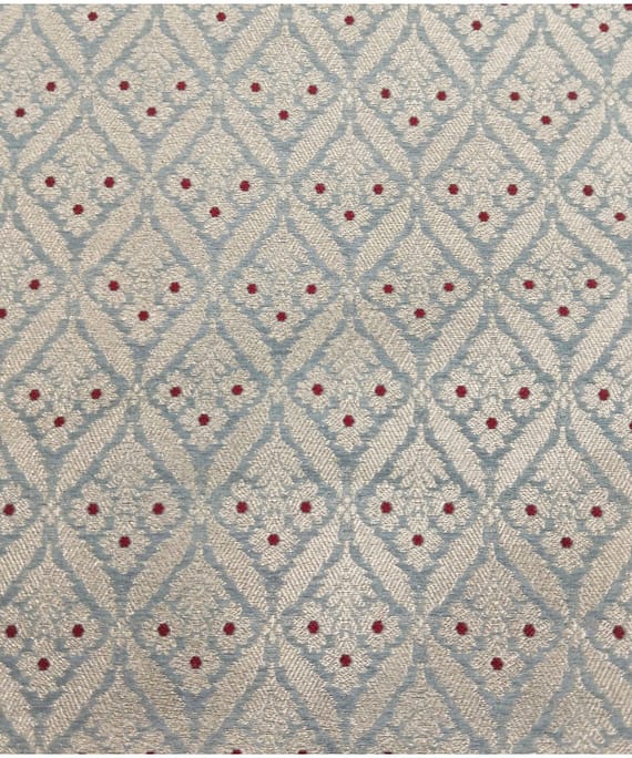 GREY GEOMETRIC BANARASI SILK BROCADE